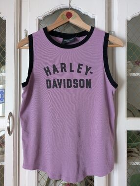 Harley-Davidson Lavender Tank with Black Trim and Logo
